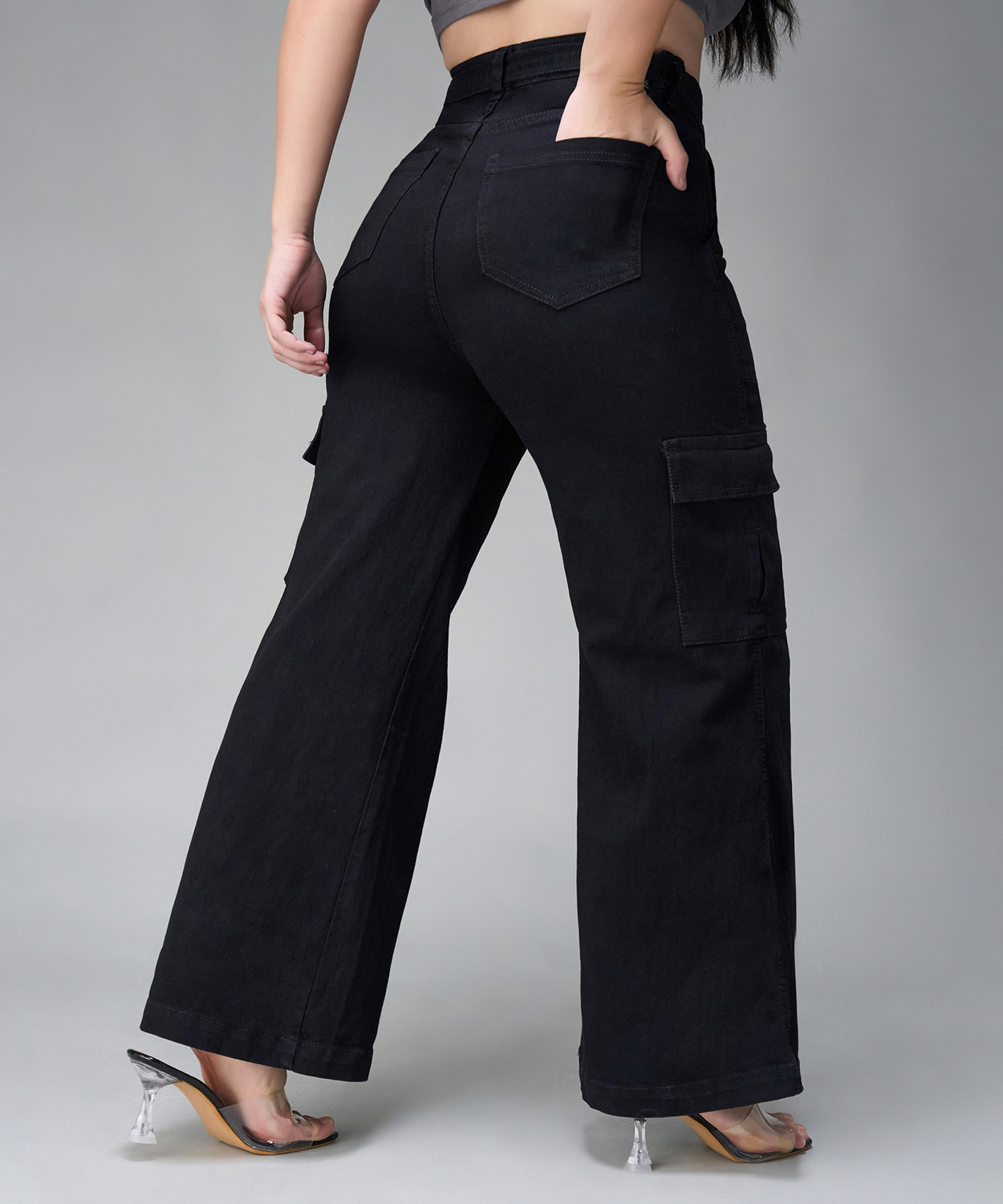 Image of Miss Chase Flared Women Black Jeans