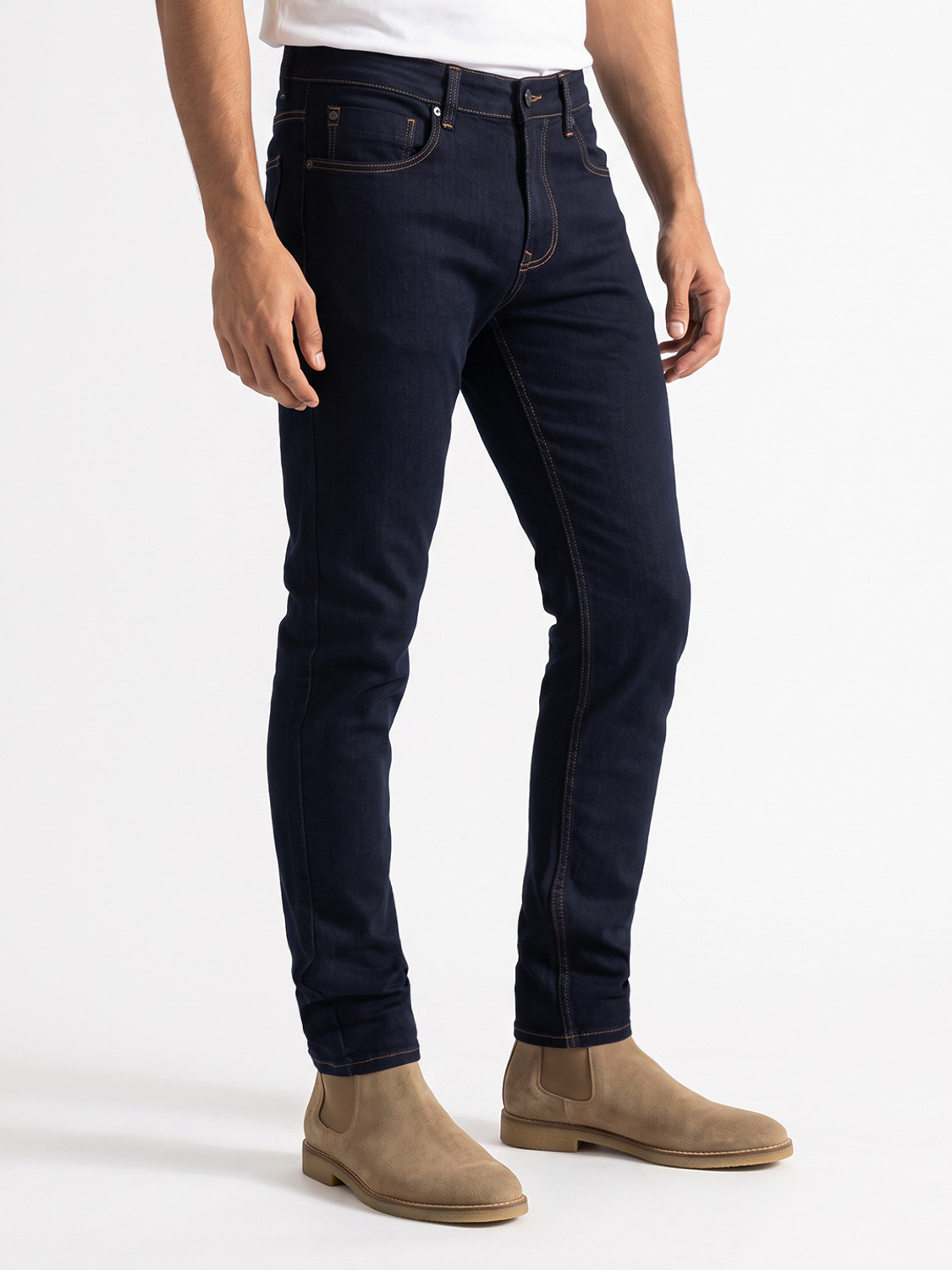 Image of Spykar Men Skinny Low Rise Blue Jeans