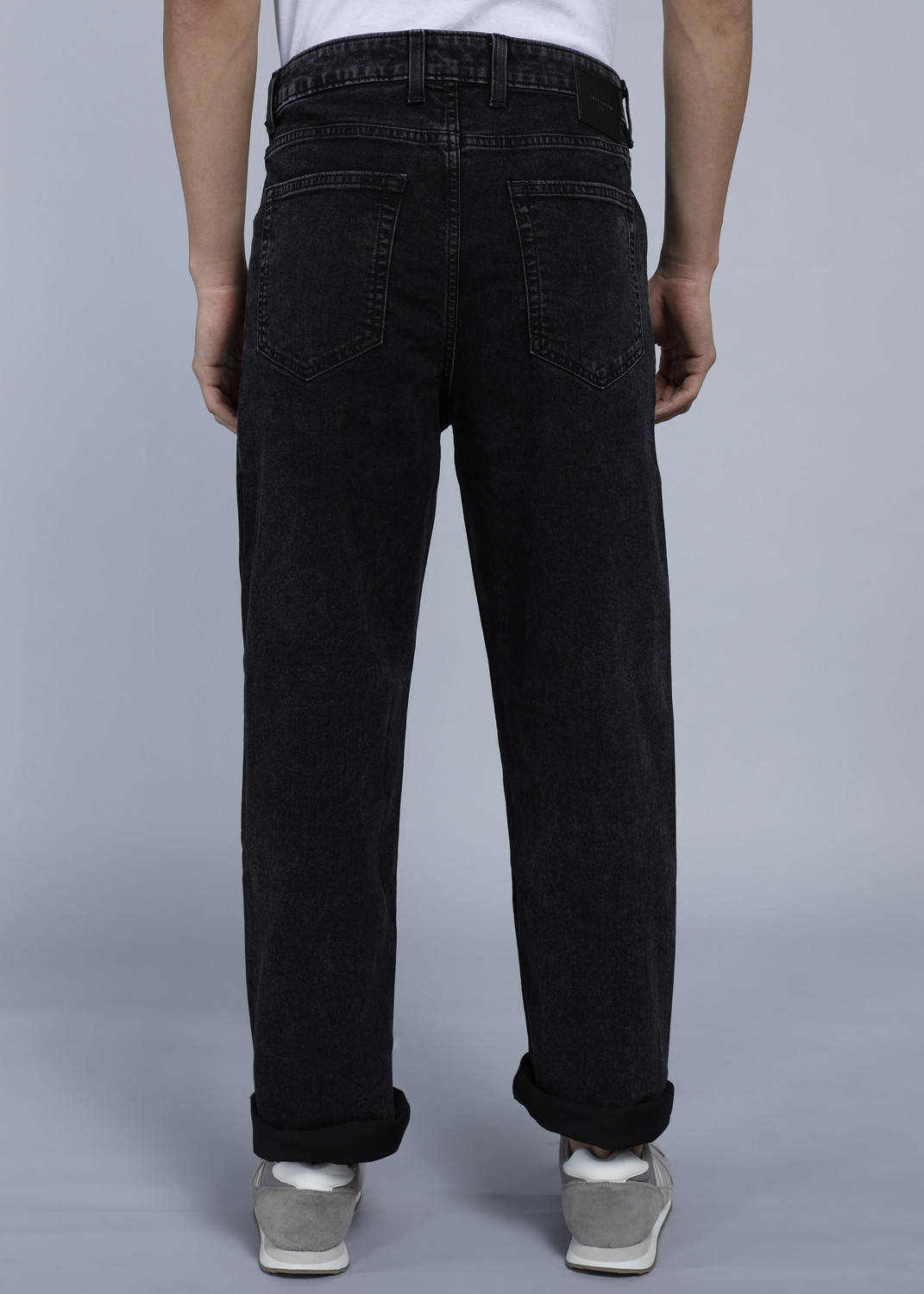 Image of RARE RABBIT Relaxed Fit Men Black Jeans