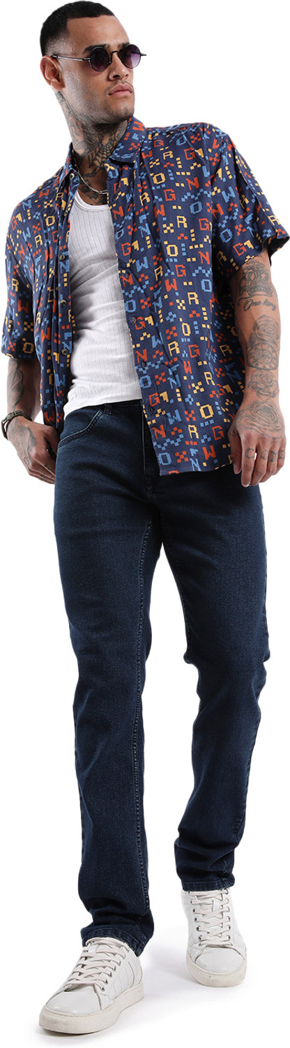 Image of WROGN Slim Men Blue Jeans