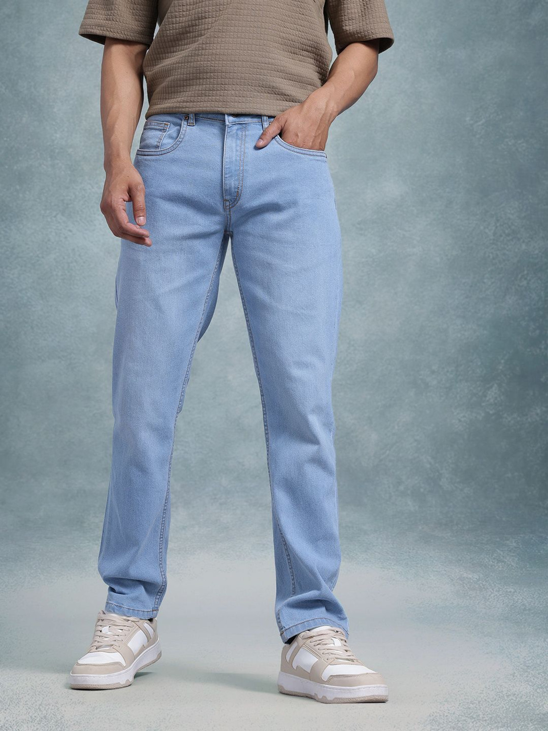 Image of Roadster Regular Men Blue Jeans