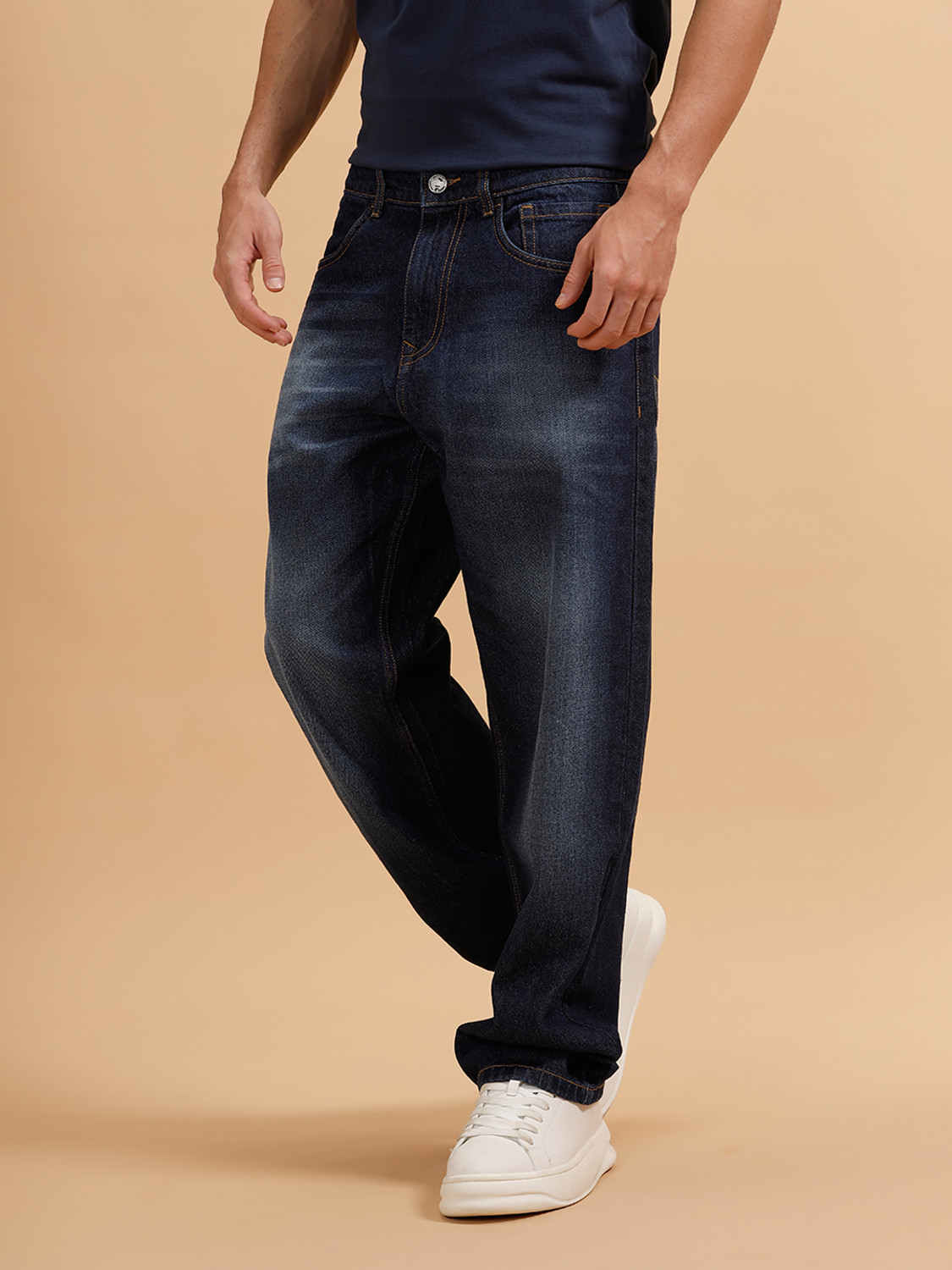 Image of WROGN Boot-Leg Men Blue Jeans
