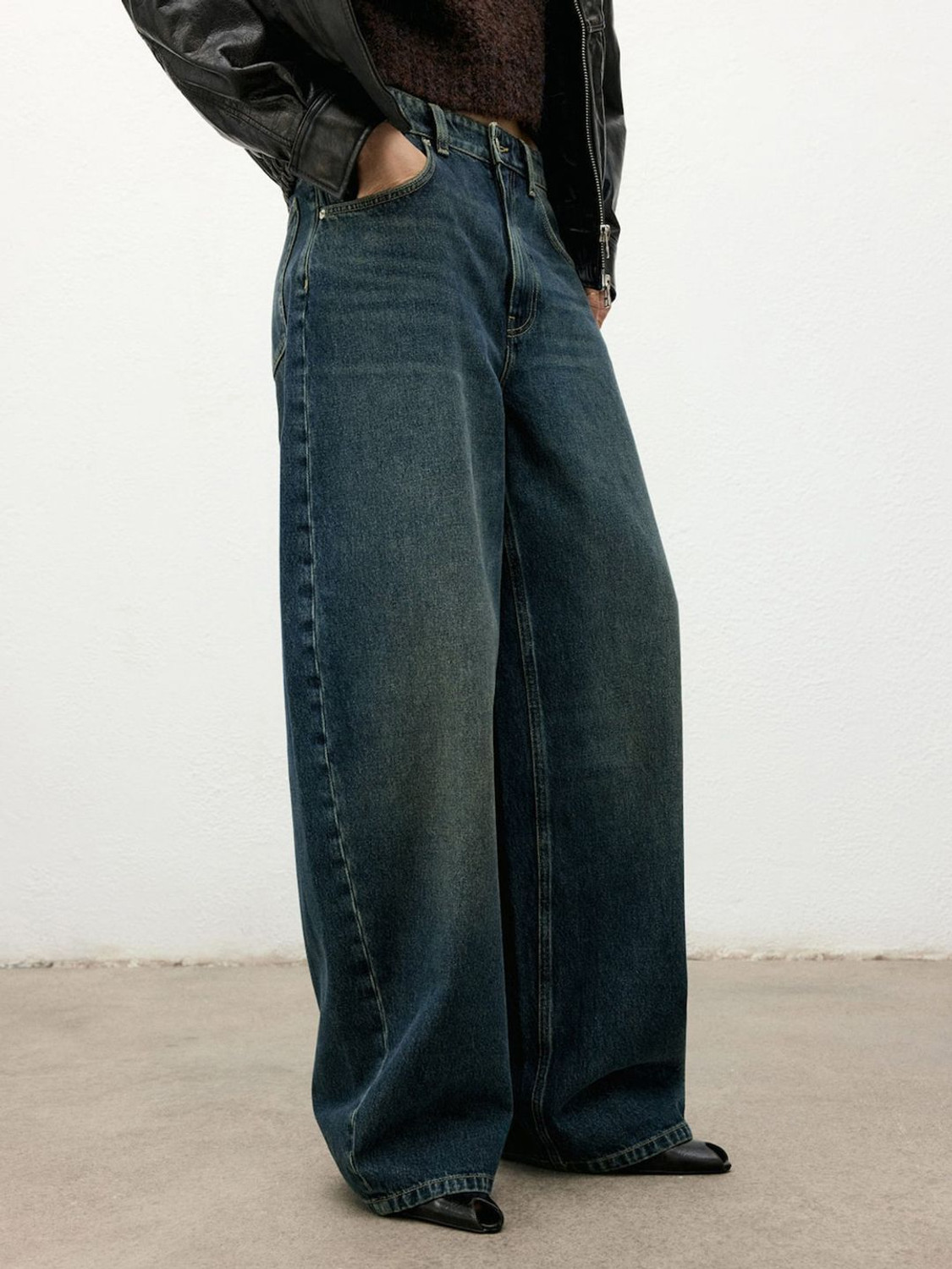 Image of DENIM LOOK Baggy Fit Women Blue Jeans