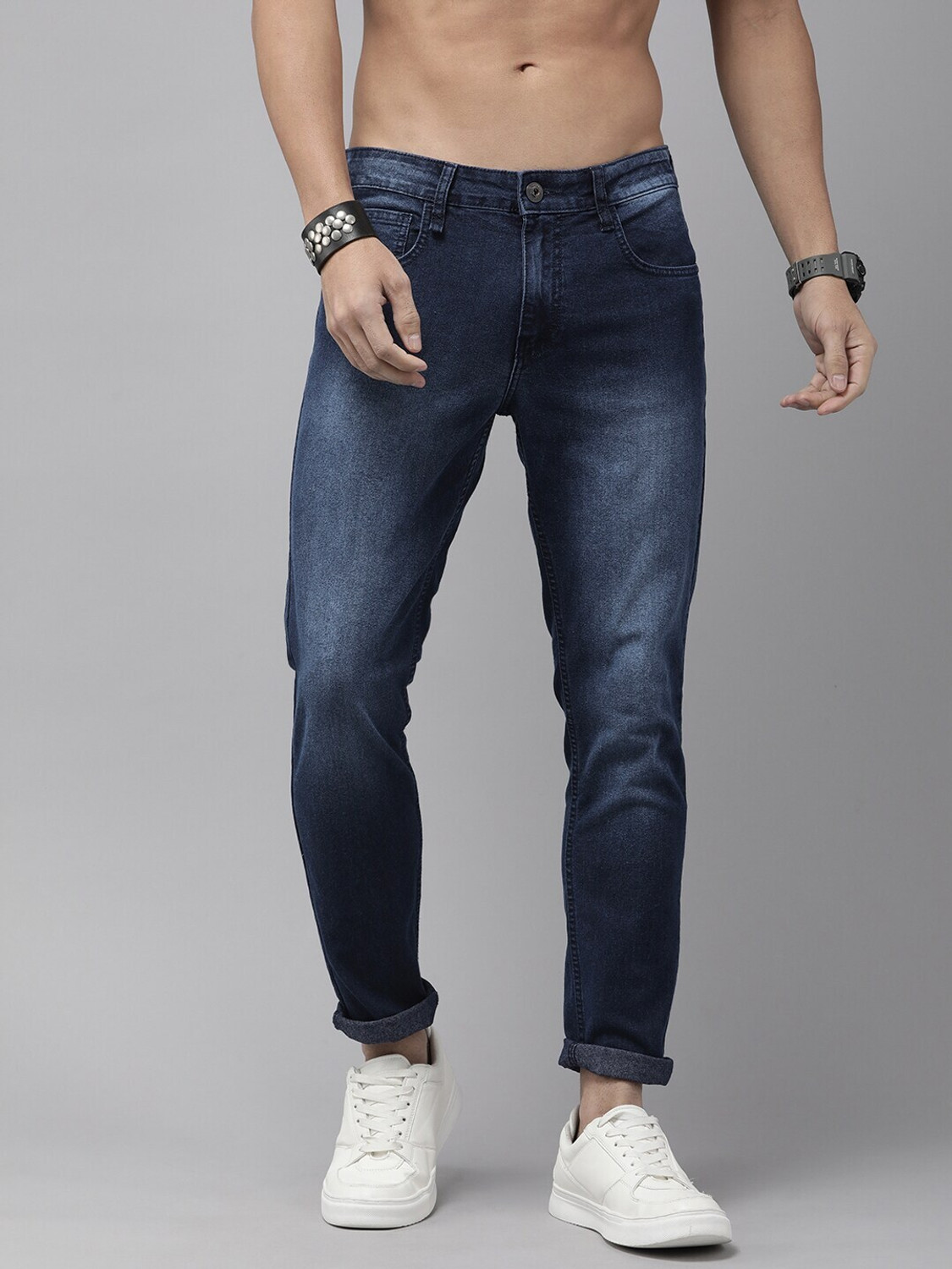 Image of Roadster Slim Men Dark Blue Jeans