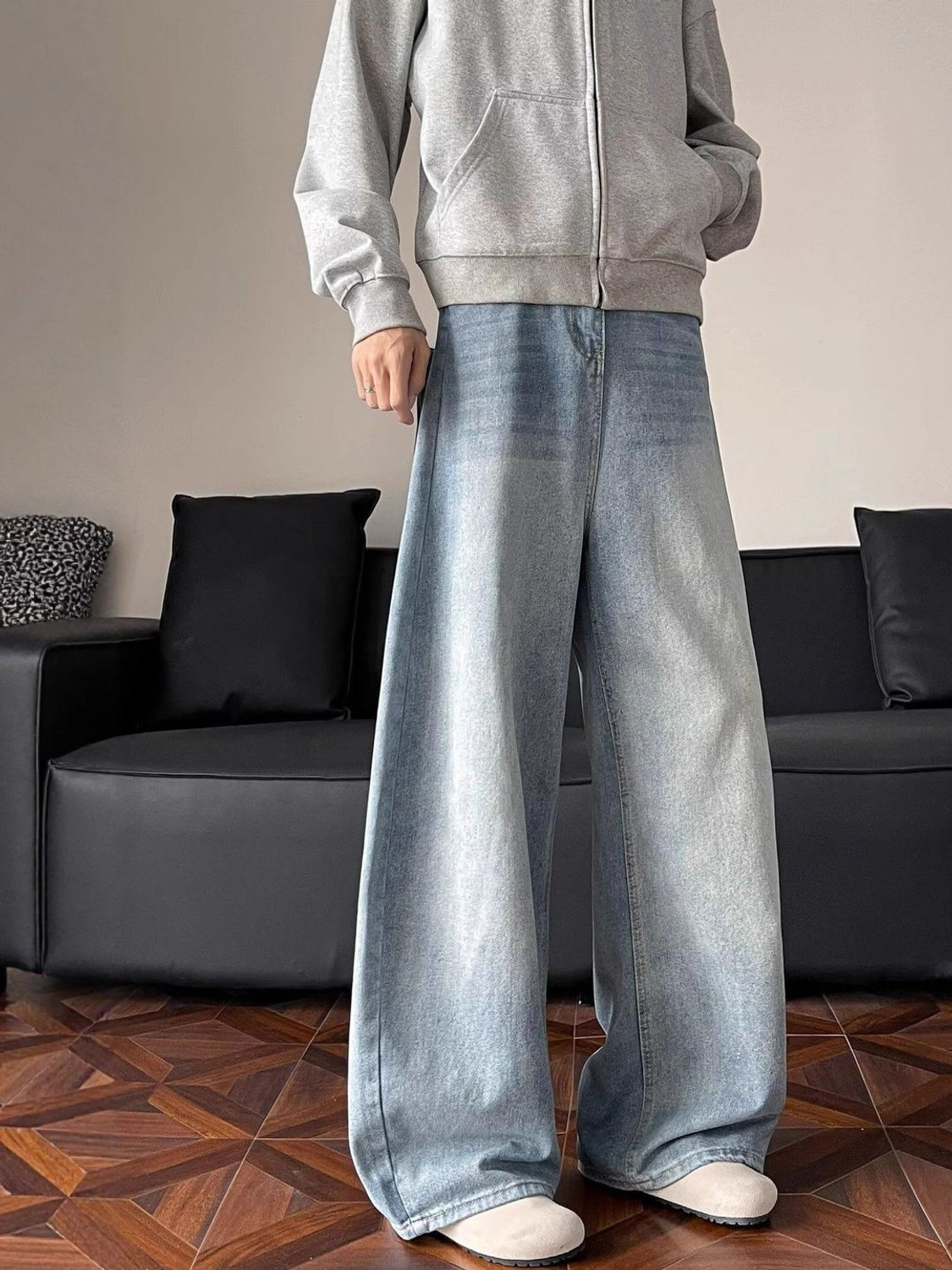 Image of Suo Boyfriend Men Blue Jeans