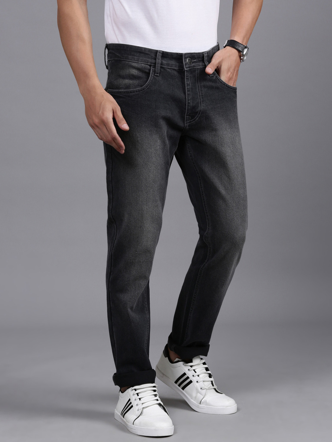 Image of WROGN Slim Men Dark Grey Jeans