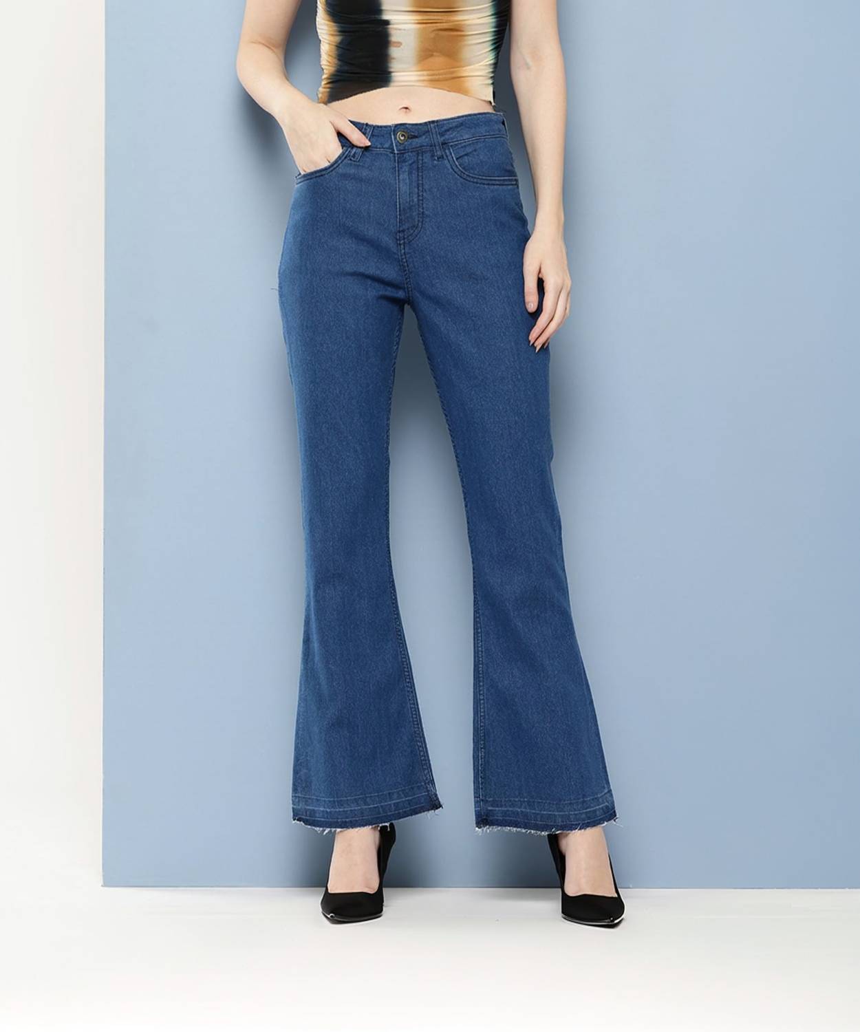 CHEMISTRY Boot-Leg Women Blue Jeans