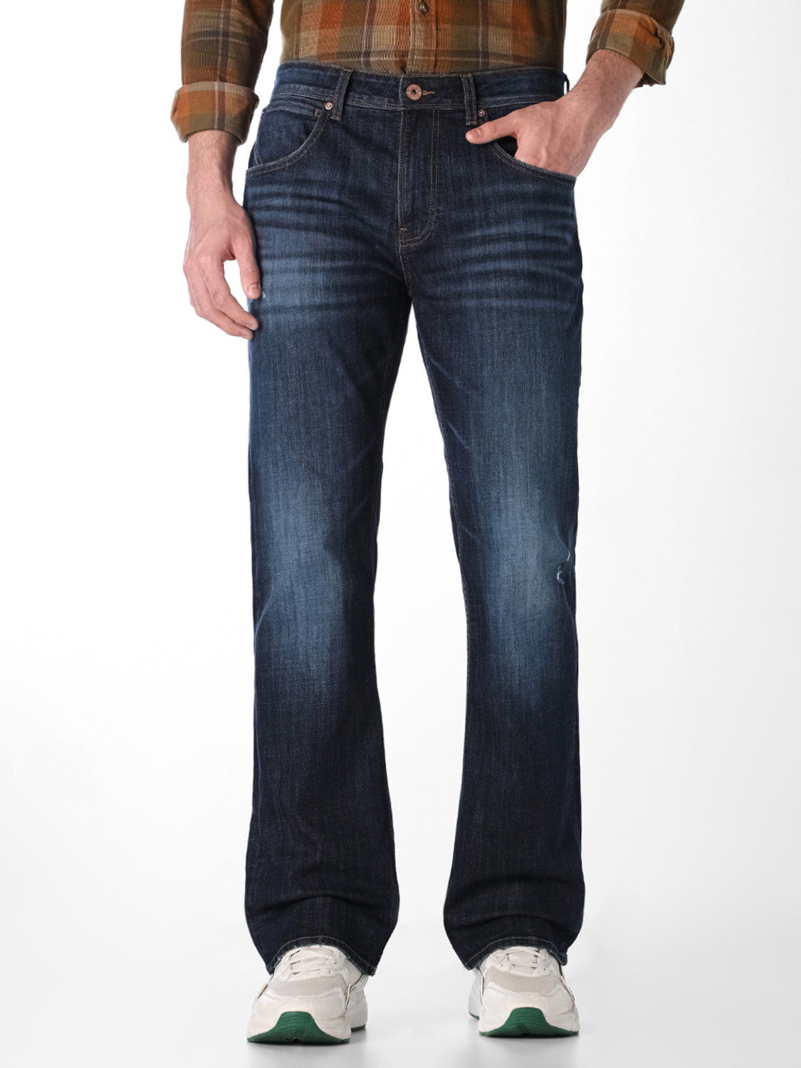 Image of JACK & JONES Boot-Leg Men Dark Blue Jeans