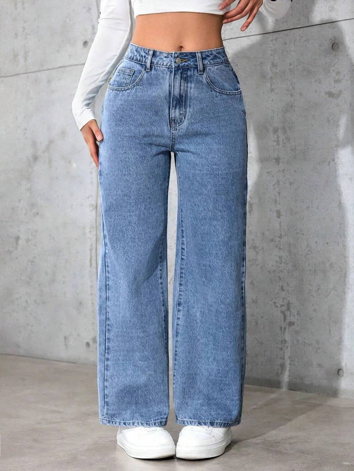 AKACY Straight Fit Women Light Blue Jeans