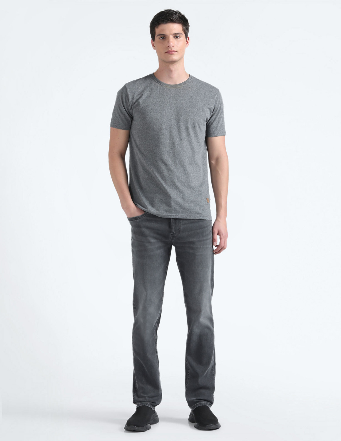 Image of FLYING MACHINE Slim Men Grey Jeans