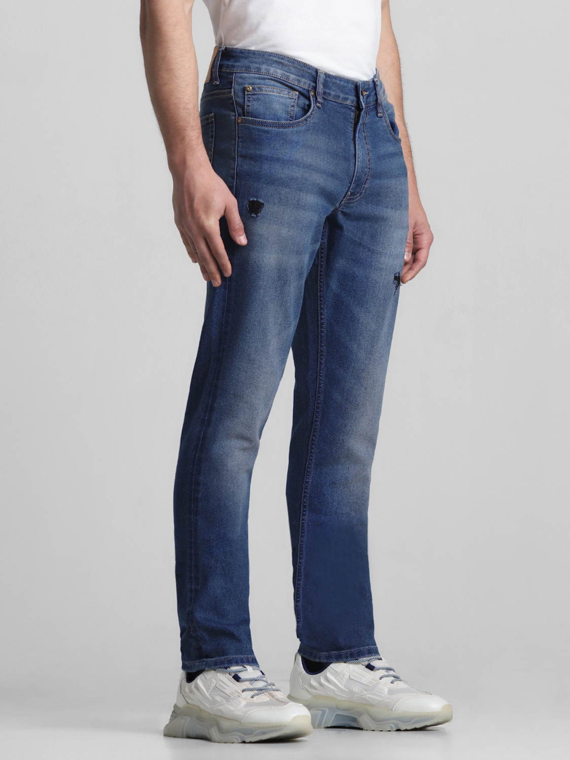 Image of JACK & JONES Slim Men Blue Jeans