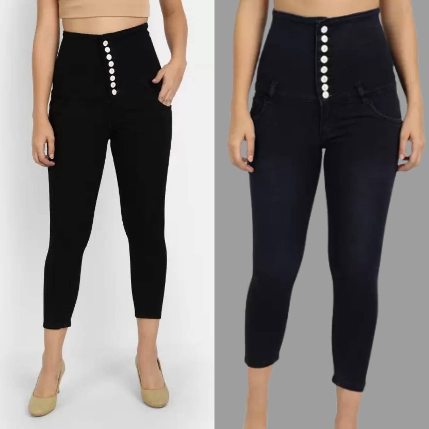 seetoo Skinny Women Black Jeans