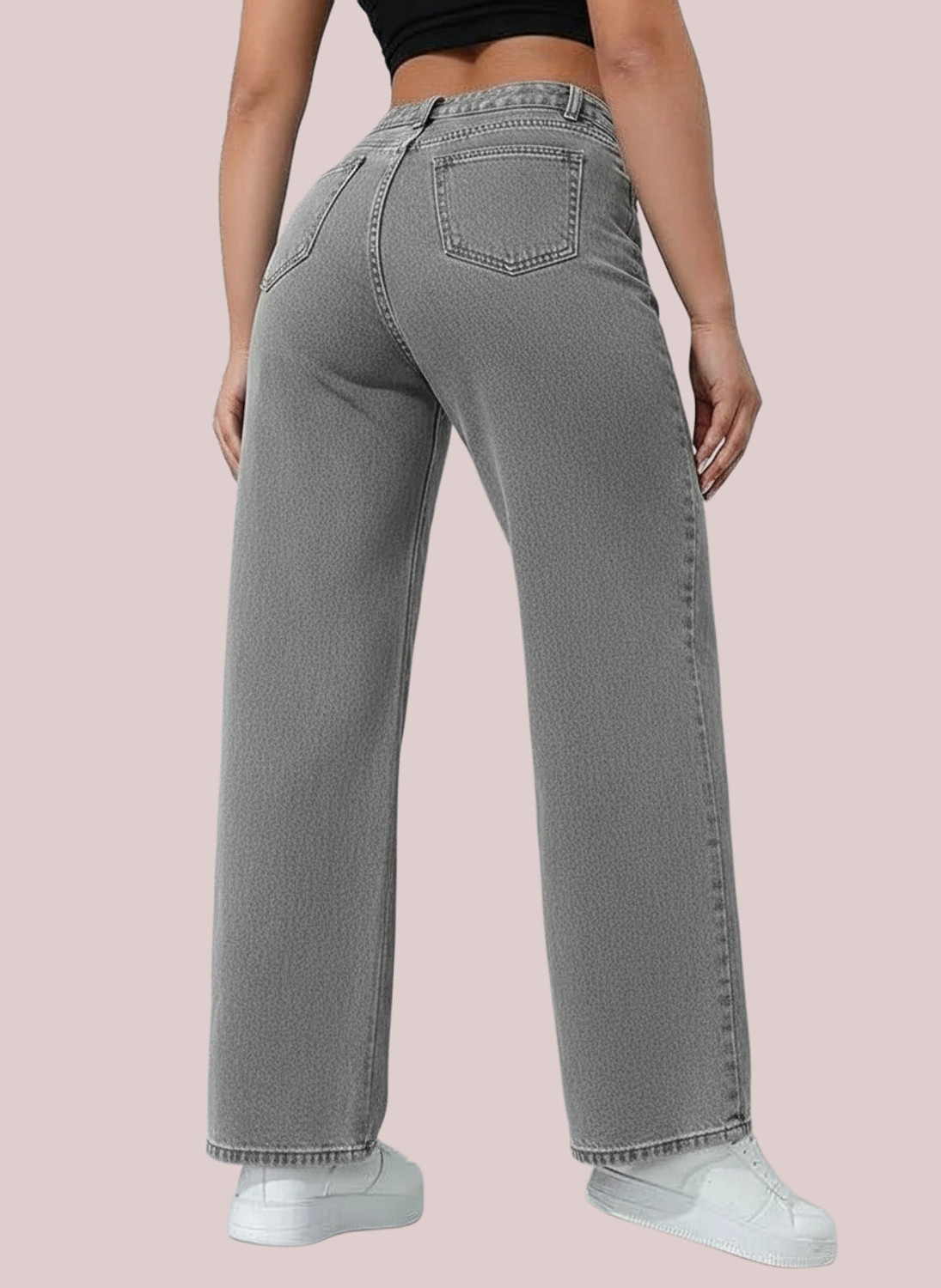 Image of Dollfashion Regular Women Grey Jeans