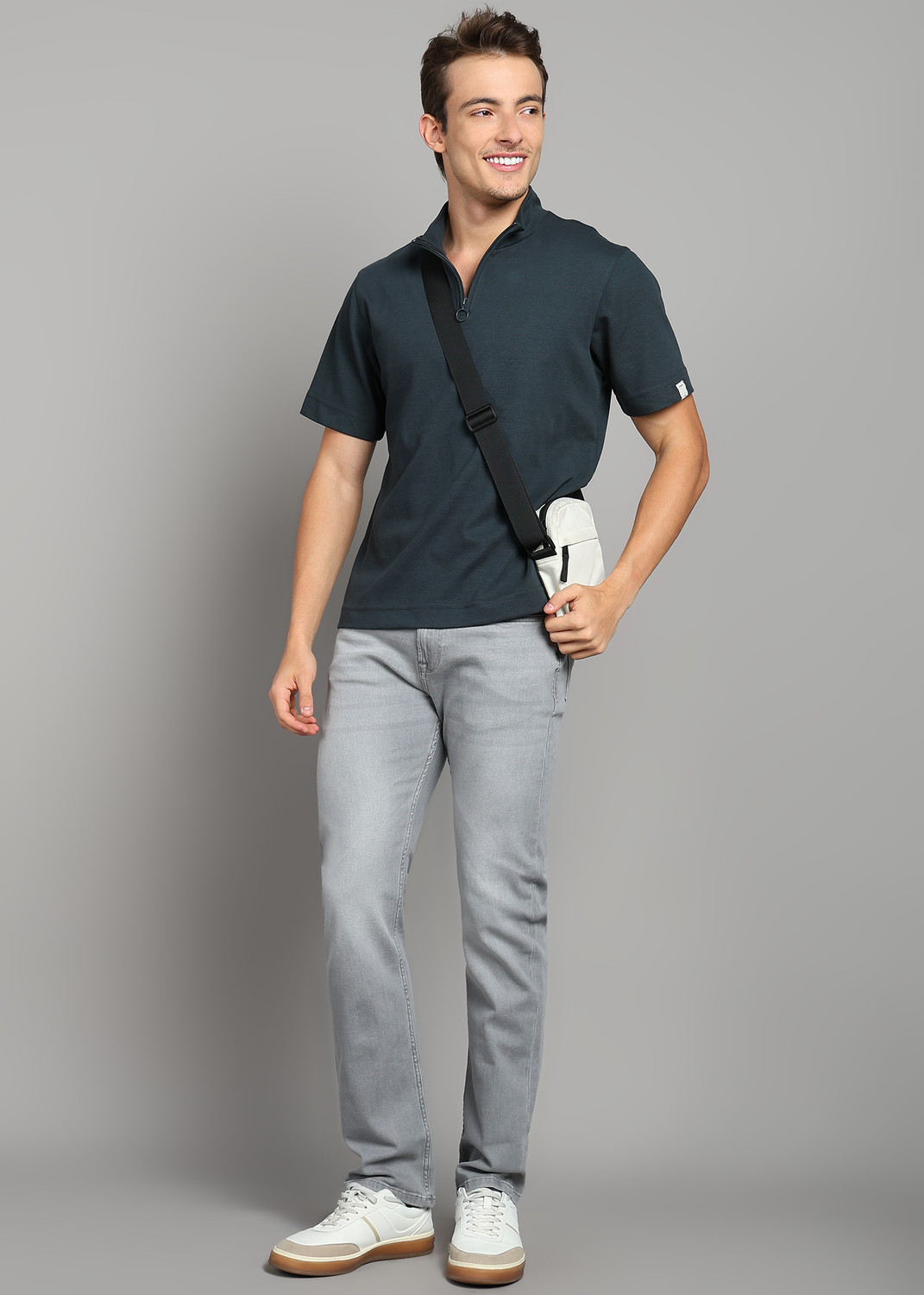 Image of KILLER Straight Fit Men Grey Jeans