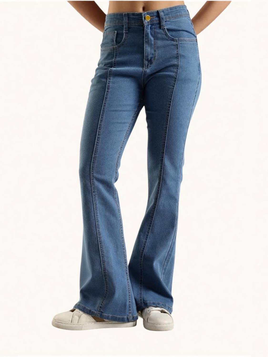 Angelo Boot-Leg Women Blue Jeans