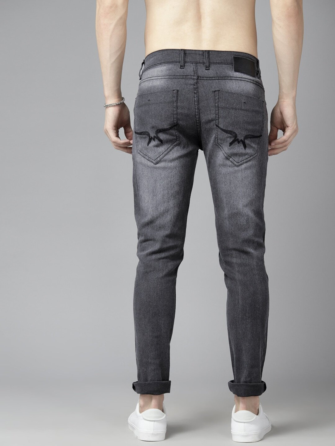 Image of Roadster Tapered Fit Men Black Jeans
