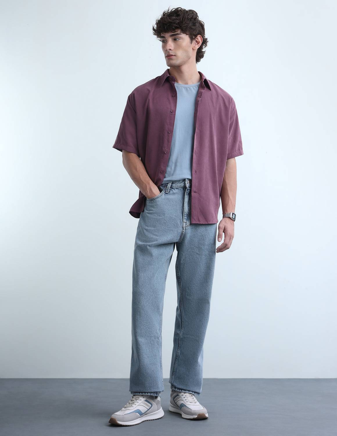 FLYING MACHINE Loose Fit Blue Jeans - Image 5