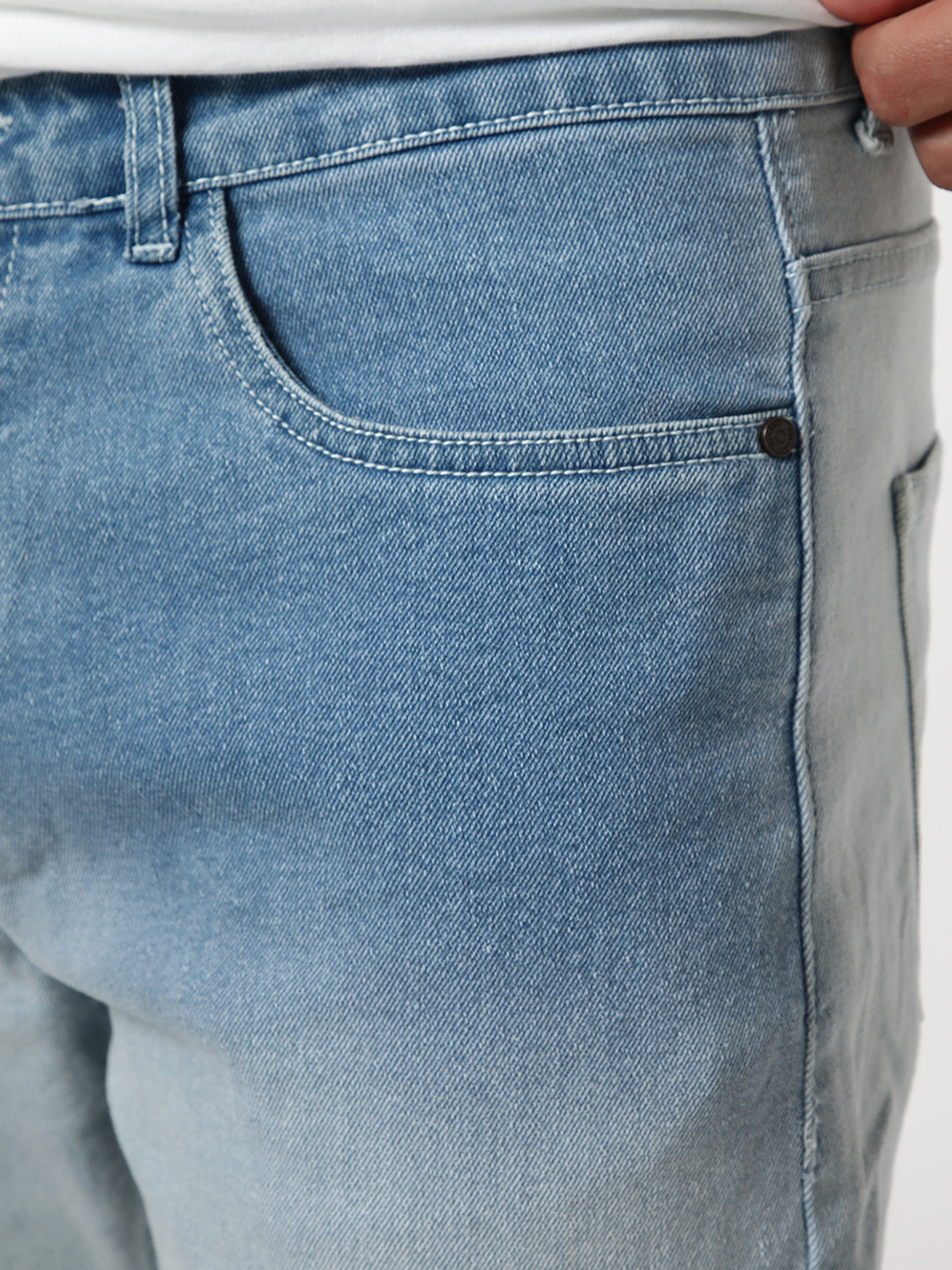 Image of Urbano Fashion Straight Fit Men Light Blue Jeans