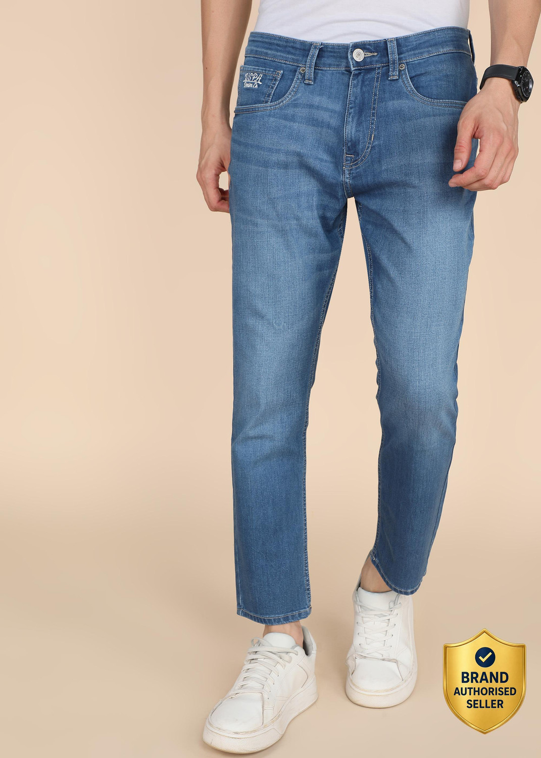 Image of U.S. POLO ASSN. Slim Men Blue Jeans
