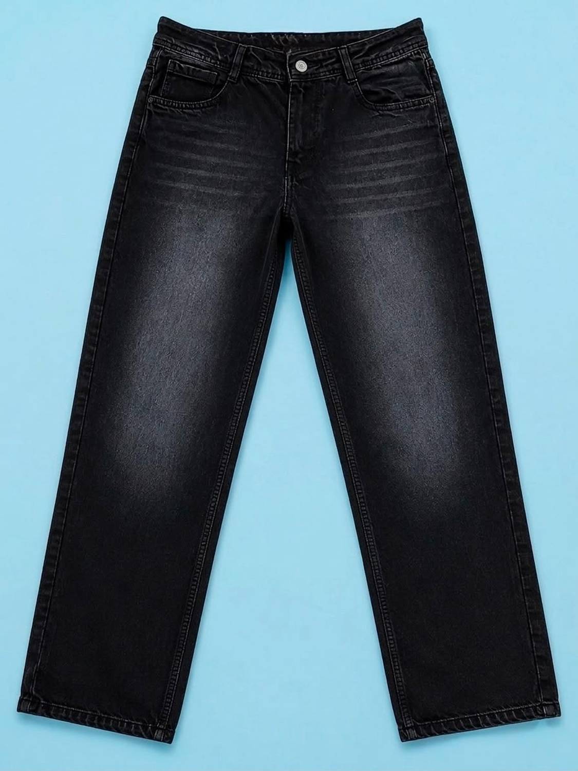 BREGRUUS Straight Fit Men Black Jeans - Image 5