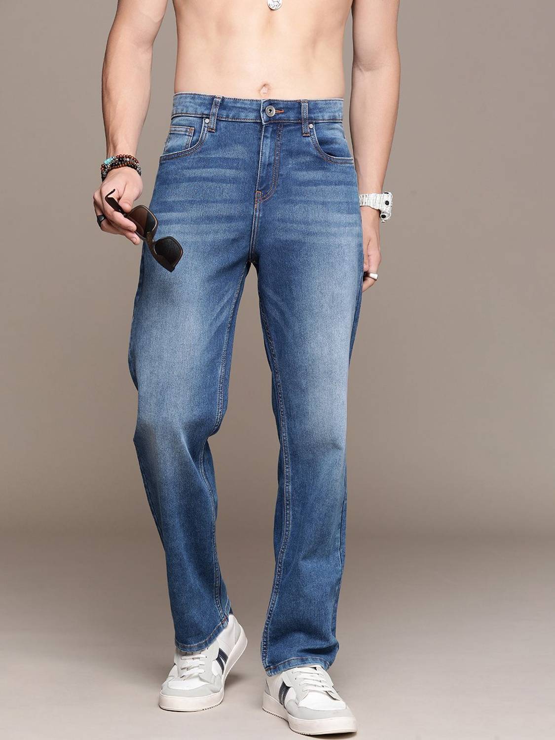 Roadster Straight Fit Men Blue Jeans