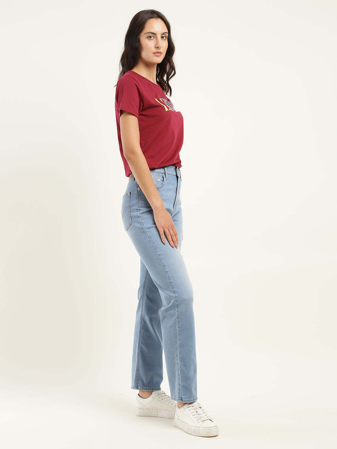 Image of LEVI'S Straight Fit Women Light Blue Jeans