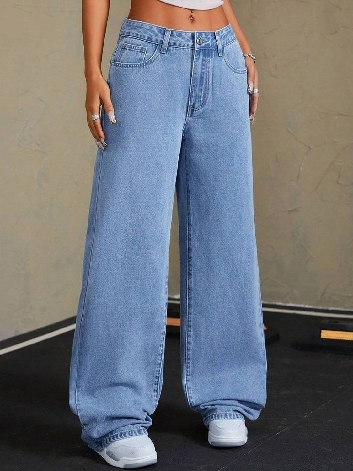 AKACY Straight Fit Women Light Blue Jeans
