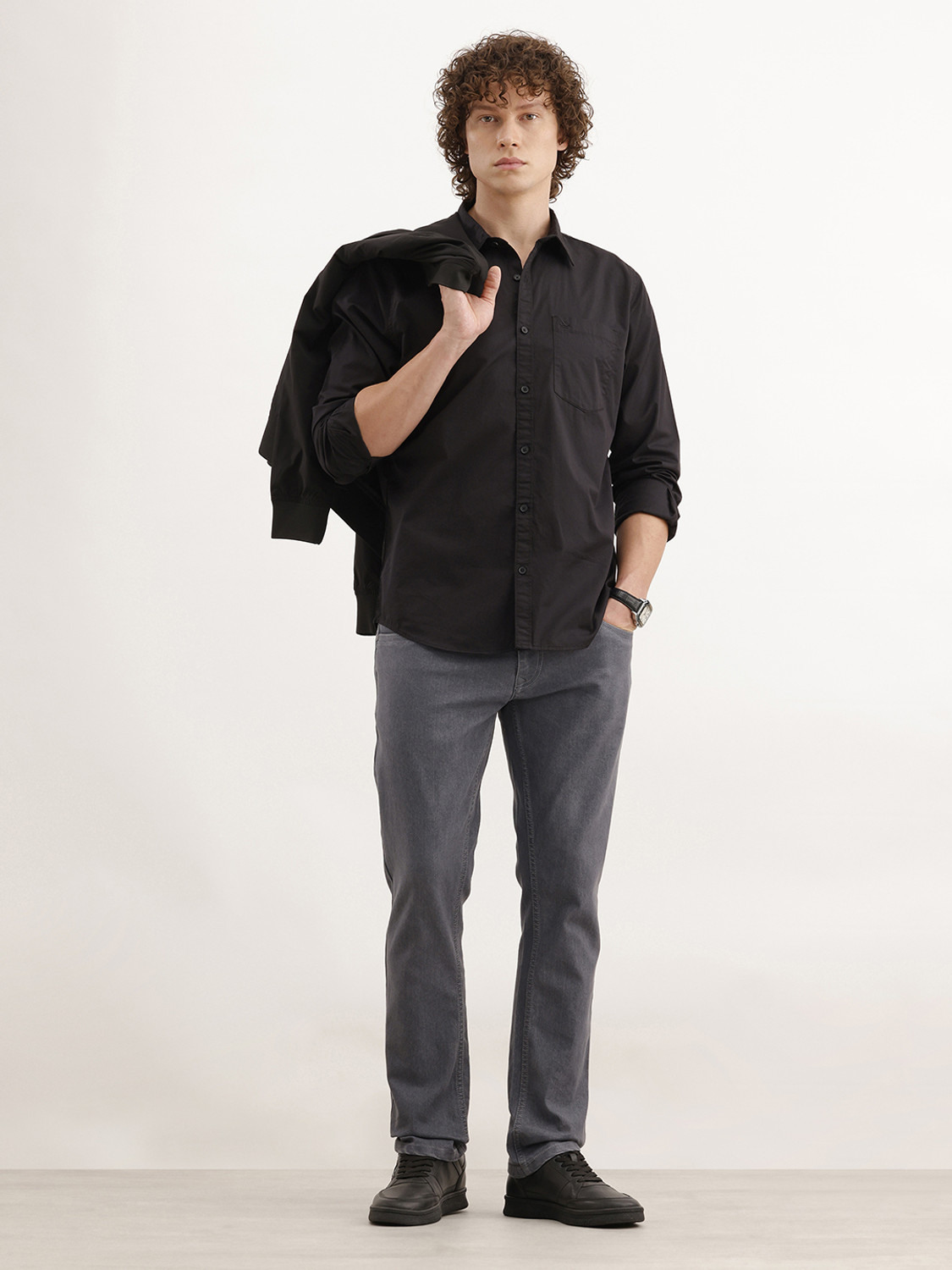 Image of WROGN Slim Men Grey Jeans