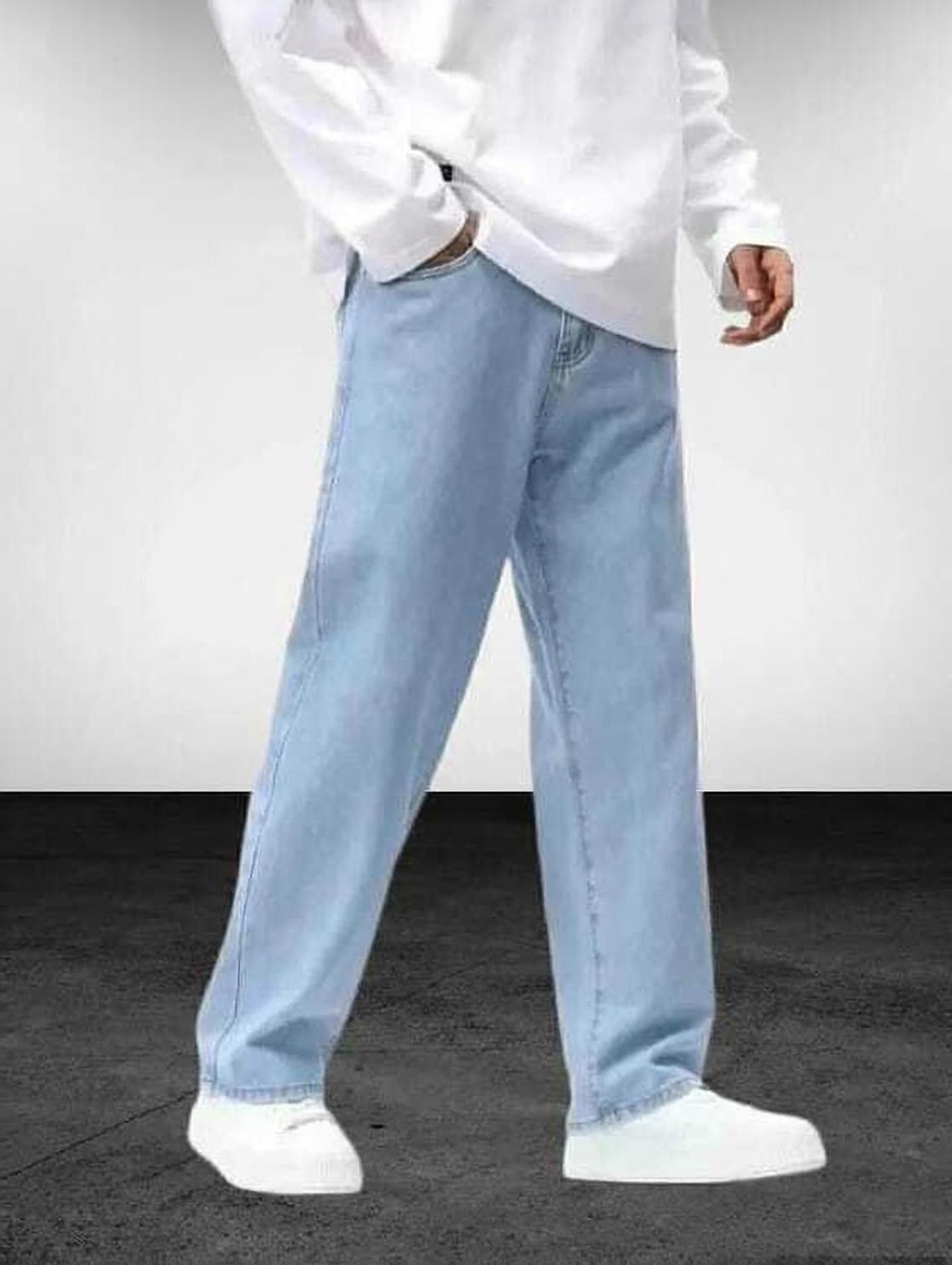 Image of Southee Loose Fit Men Light Blue Jeans