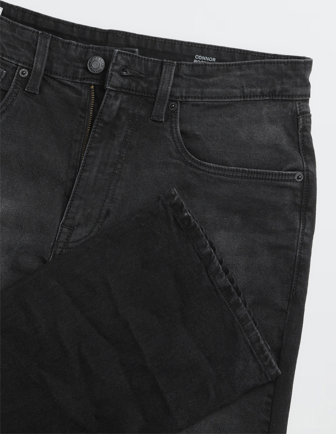 Image of U.S. Polo Assn. Denim Co. Boot-Leg Men Black Jeans