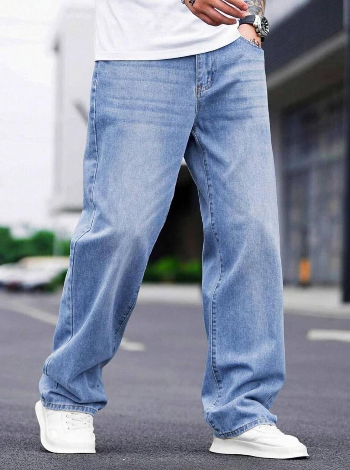 BREXX Baggy Fit Men Blue Jeans - Image 1