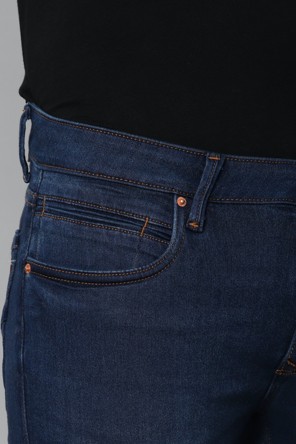 Image of LOUIS PHILIPPE Slim Men Dark Blue Jeans
