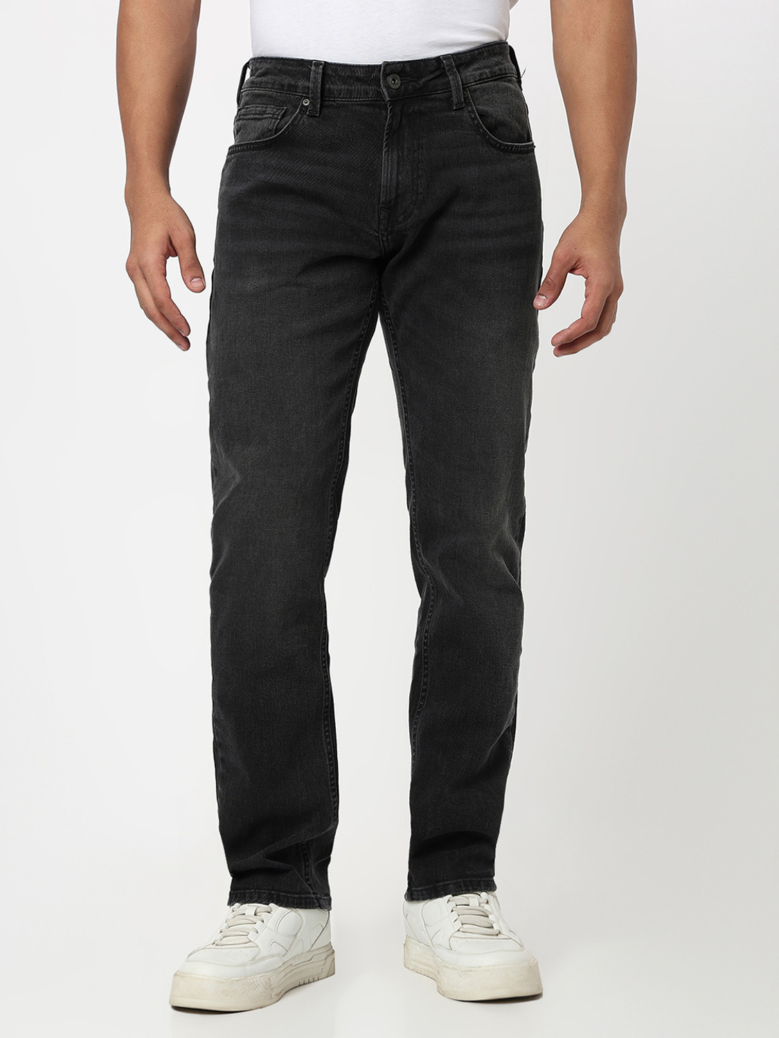Image of Spykar Slim Men Black Jeans