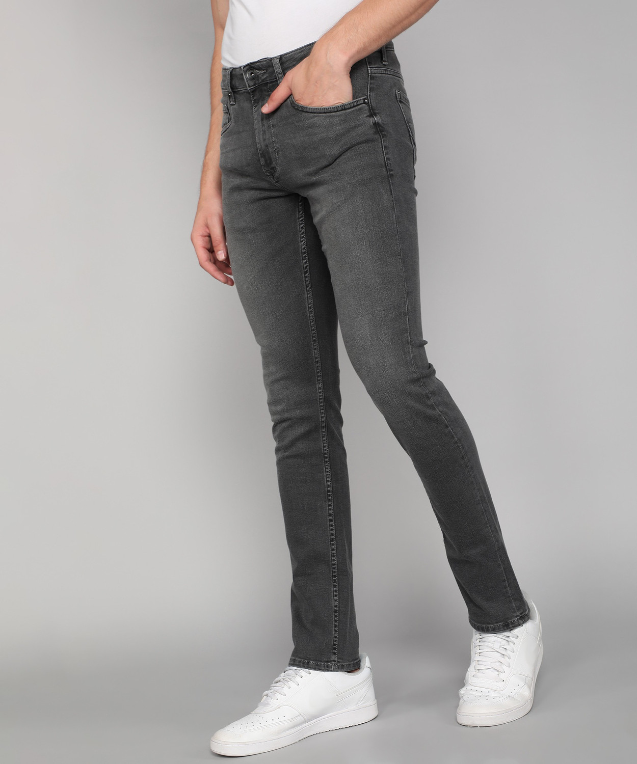 Image of Louis Philippe Jeans Slim Men Grey Jeans