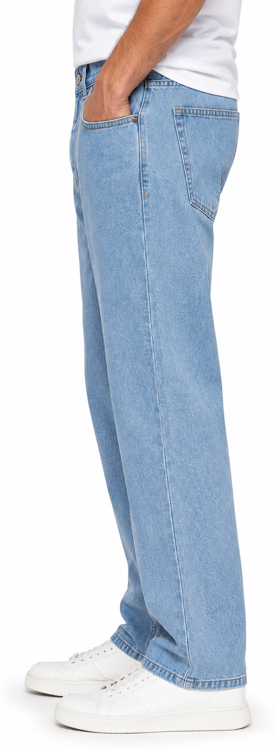 Image of KTKC Relaxed Fit Men Blue Jeans