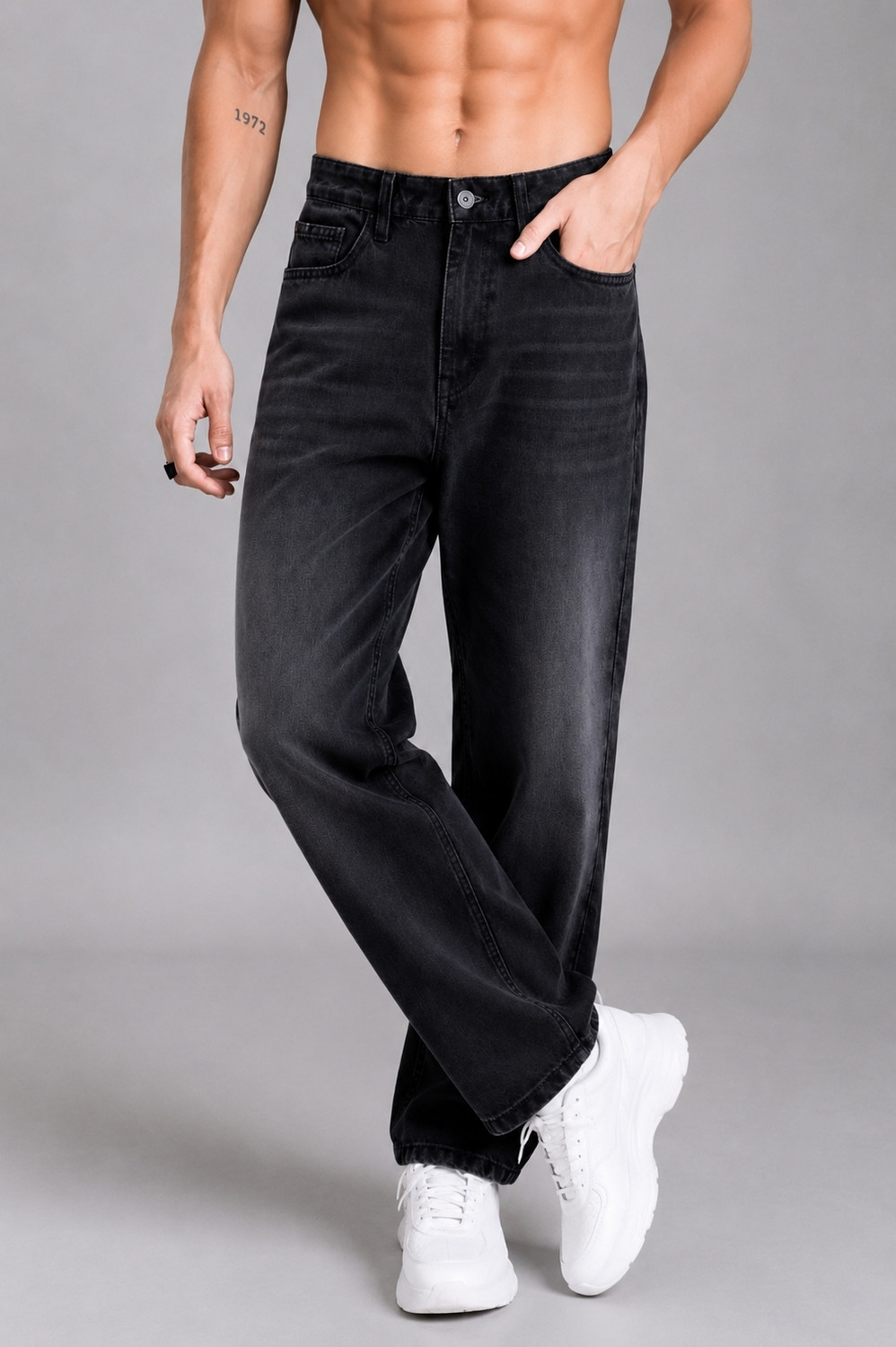 Image of DenSHAH Straight Fit Men Black Jeans