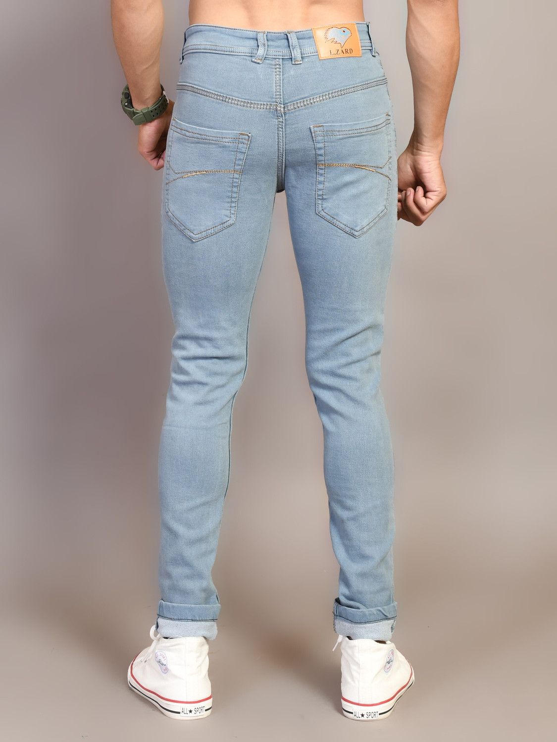 Image of Lzard Slim Men Grey Jeans