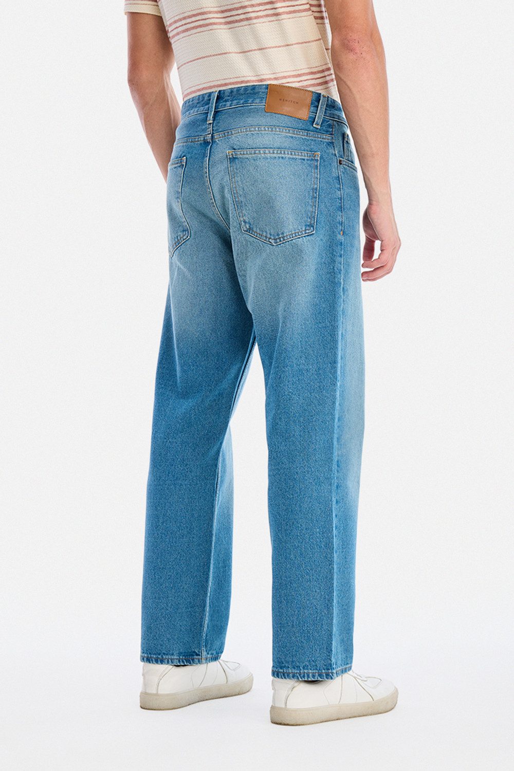 Image of Snitch Straight Fit Men Blue Jeans