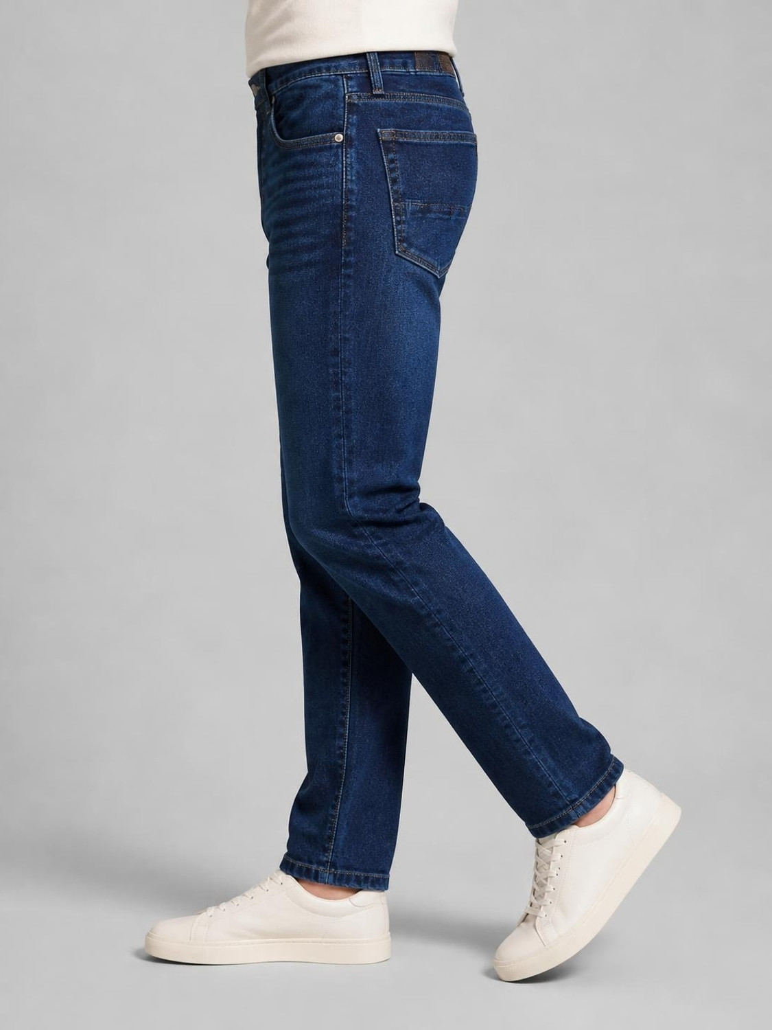 Image of SPARKY Men Straight Fit Mid Rise Dark Blue Jeans