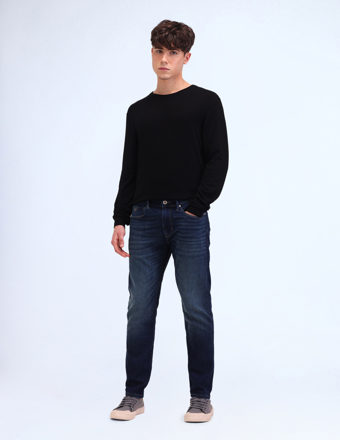 Image of FLYING MACHINE Slim Men Blue Jeans