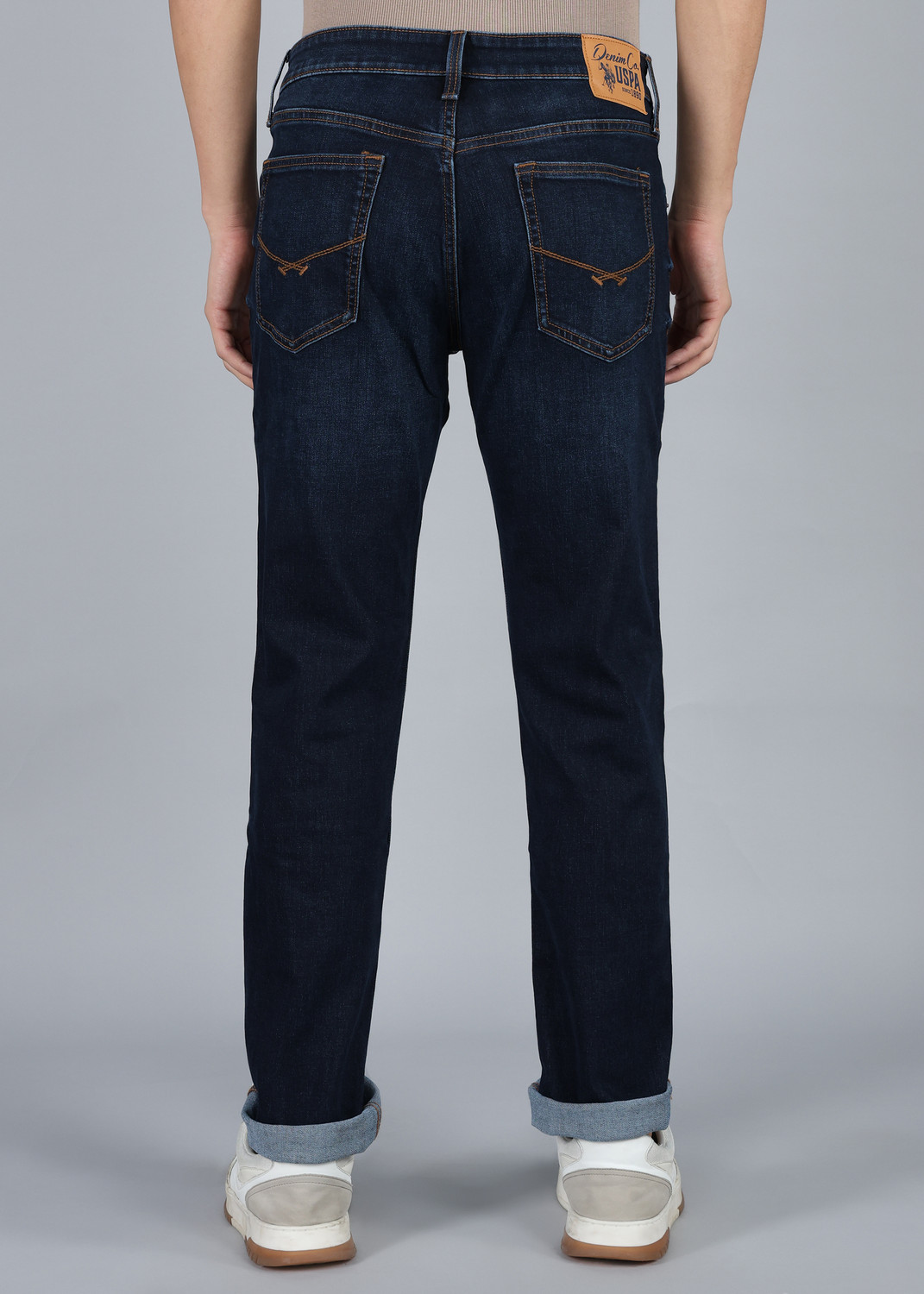 Image of U.S. Polo Assn. Denim Co. Tapered Fit Men Blue Jeans