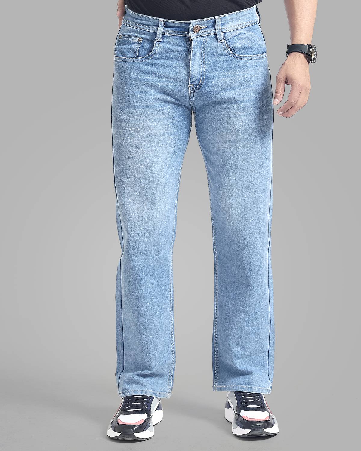 METRONAUT Straight Fit Men Light Blue Jeans - Image 1