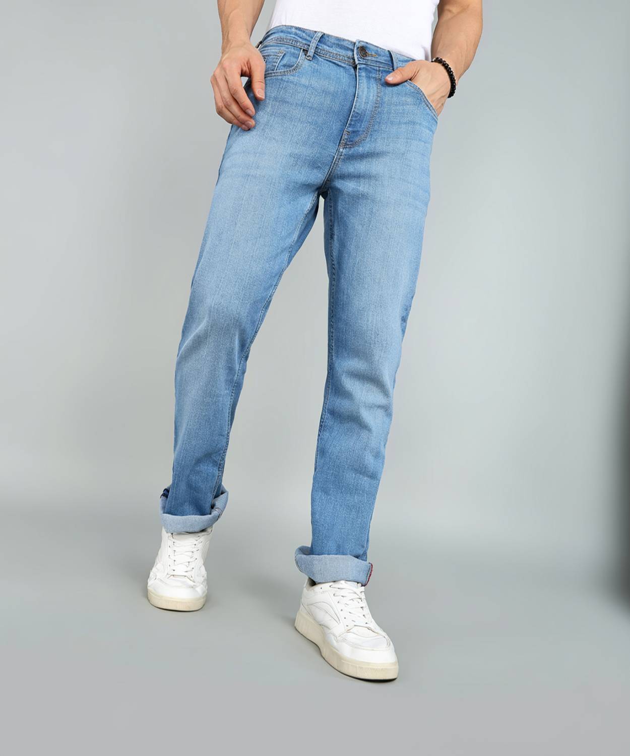 BEING HUMAN Straight Fit Men Light Blue Jeans