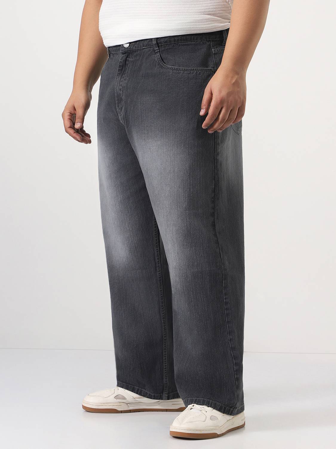 Urbano Plus Loose Fit Men Dark Grey Jeans - Image 2
