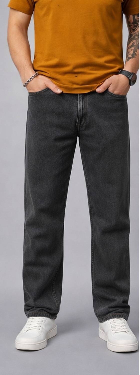 INDIGOX Straight Fit Men Dark Grey Jeans
