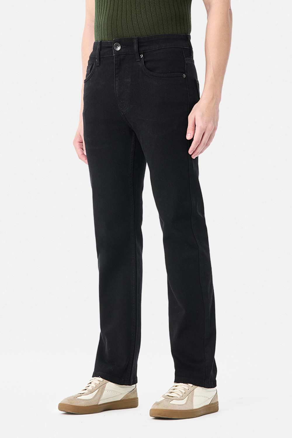 Image of Snitch Straight Fit Men Black Jeans