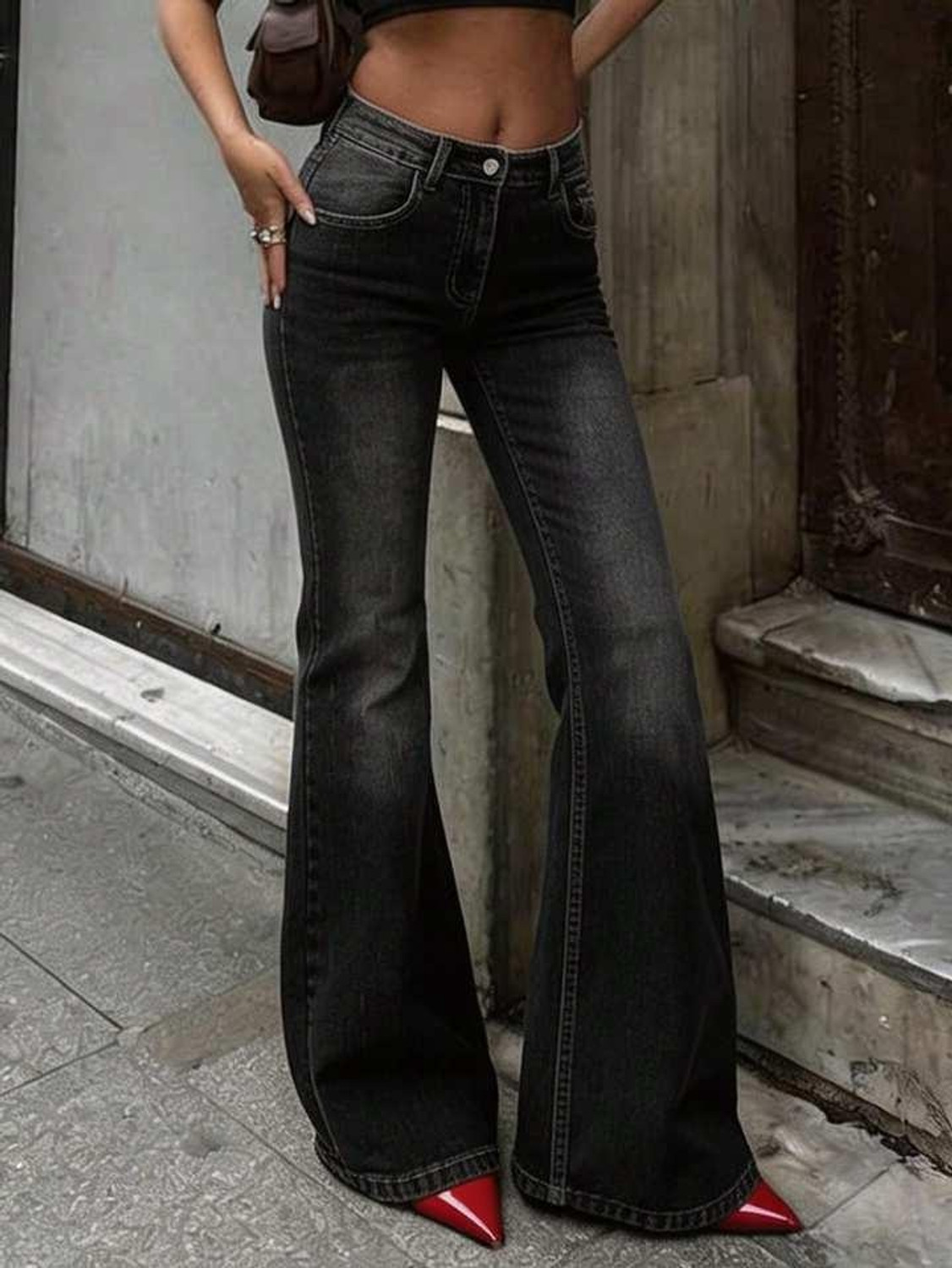 Image of HUNTER & HAYES Boot-Leg Women Black Jeans