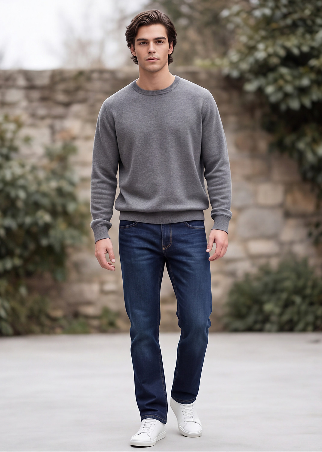 Image of KILLER Men Straight Fit Mid Rise Dark Blue Jeans