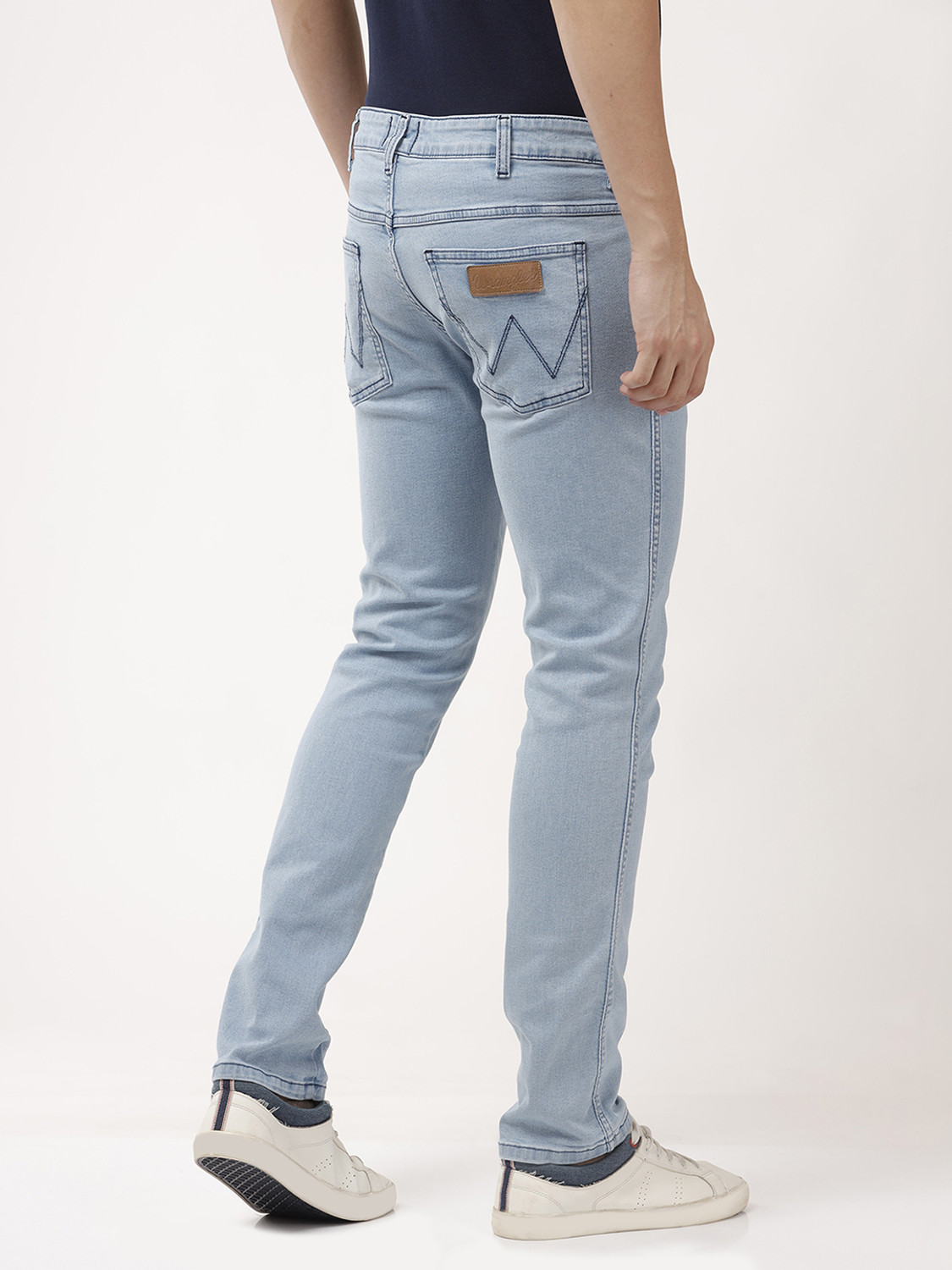 Image of Wrangler Slim Men Blue Jeans