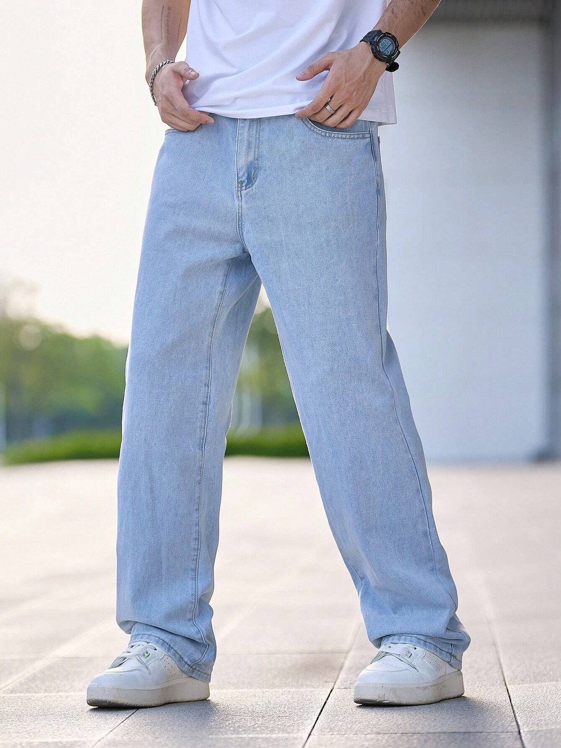 Image of KOTTY Straight Fit Men Blue Jeans